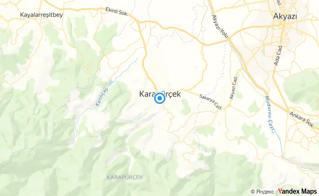 Karapürçek Sakarya konum haritası