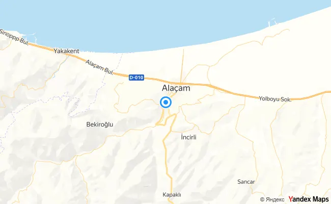 Alaçam Samsun konum haritası