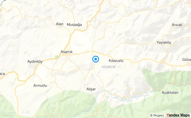 Asarcık Samsun konum haritası