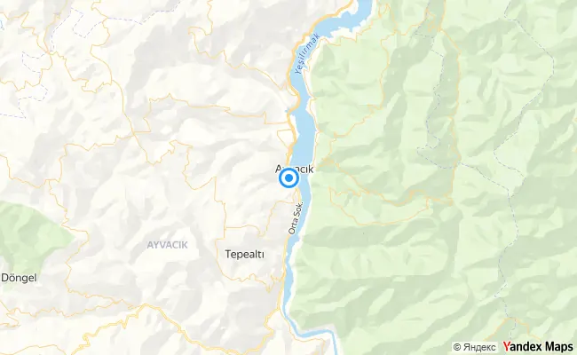 Ayvacık Samsun konum haritası