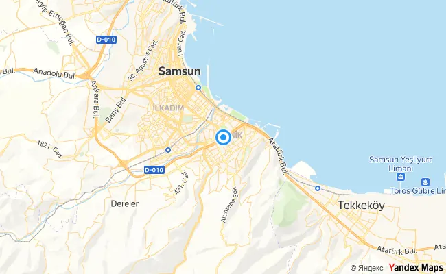 Canik Samsun konum haritası