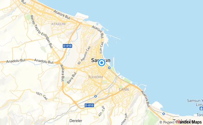 İlkadım Samsun konum haritası