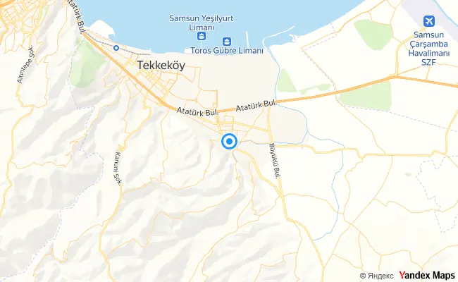 Tekkeköy Samsun konum haritası