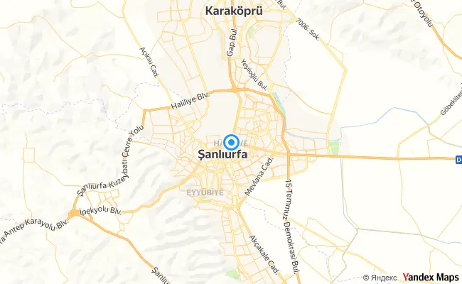 Haliliye Şanlıurfa konum haritası