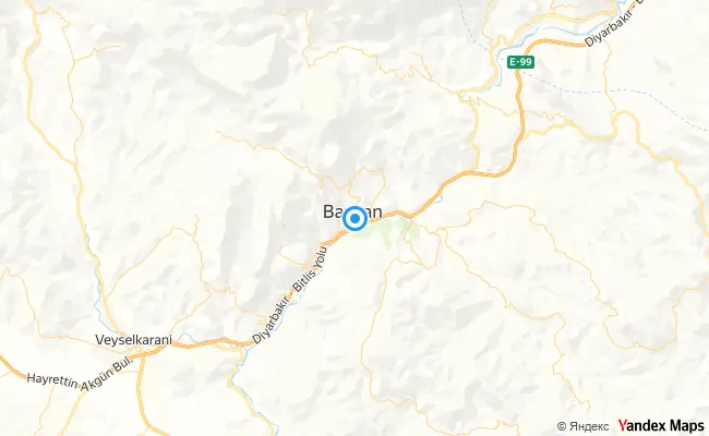 Baykan Siirt konum haritası