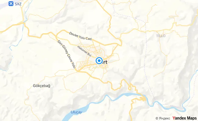 Merkez Siirt konum haritası