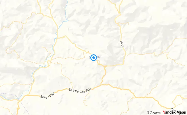 Şirvan Siirt konum haritası