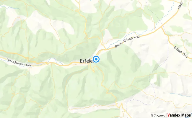 Erfelek Sinop konum haritası