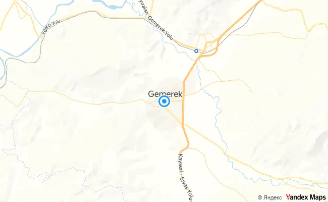 Gemerek Sivas konum haritası