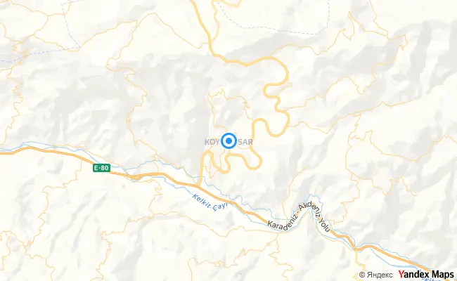 Koyulhisar Sivas konum haritası