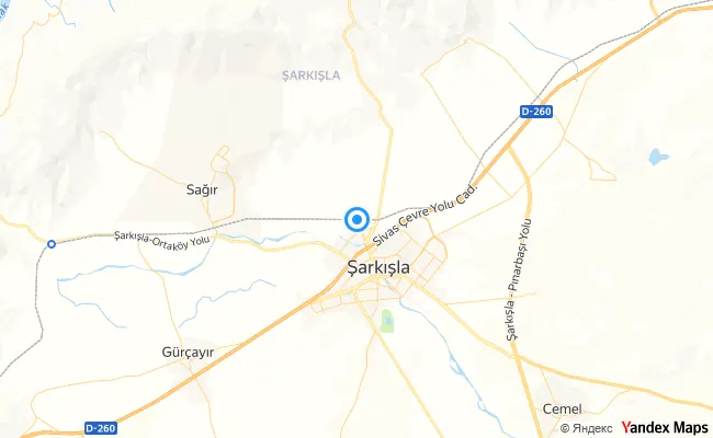Şarkışla Sivas konum haritası