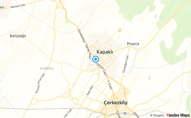 Kapaklı Tekirdağ konum haritası