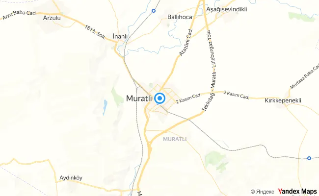 Muratlı Tekirdağ konum haritası