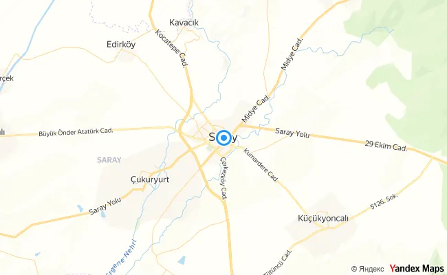 Saray Tekirdağ konum haritası