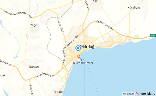 Süleymanpaşa Tekirdağ konum haritası