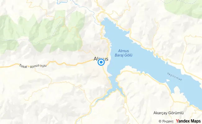 Almus Tokat konum haritası