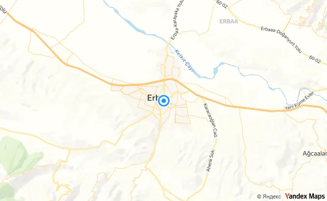 Erbaa Tokat konum haritası