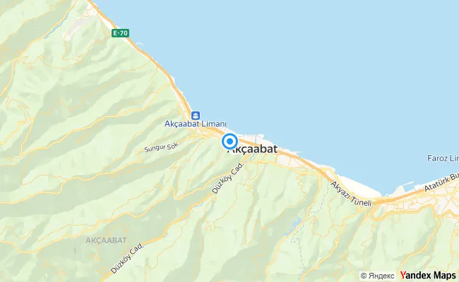 Akçaabat Trabzon konum haritası