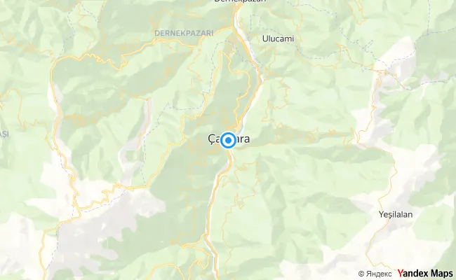 Çaykara Trabzon konum haritası