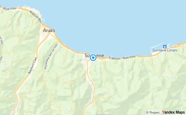 Sürmene Trabzon konum haritası