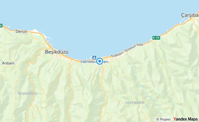Vakfıkebir Trabzon konum haritası