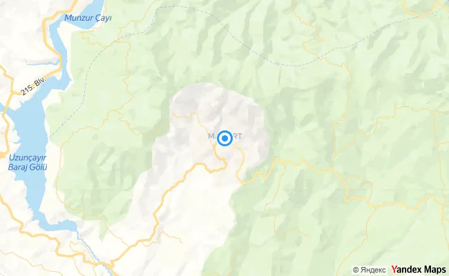 Mazgirt Tunceli konum haritası