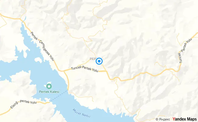 Pertek Tunceli konum haritası