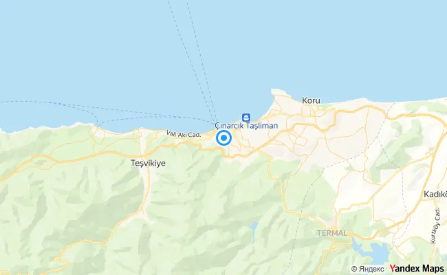 Çınarcık Yalova konum haritası