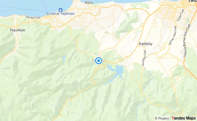 Termal Yalova konum haritası