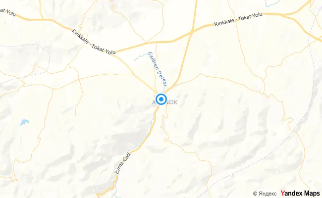 Aydıncık Yozgat konum haritası