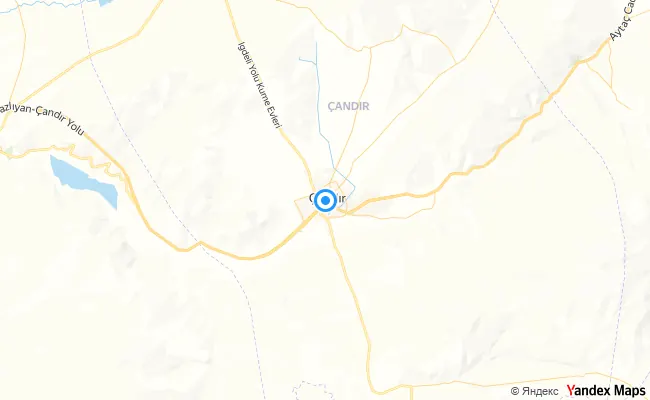 Çandır Yozgat konum haritası