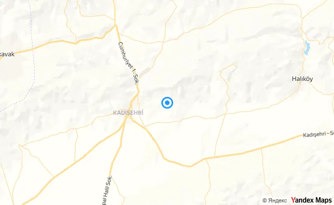 Kadışehri Yozgat konum haritası